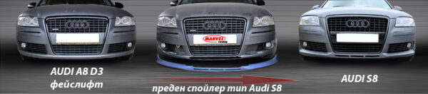 спойлер тип S8 за предна броня за AUDI A8 D3 фейслифт №011009 - Image 4