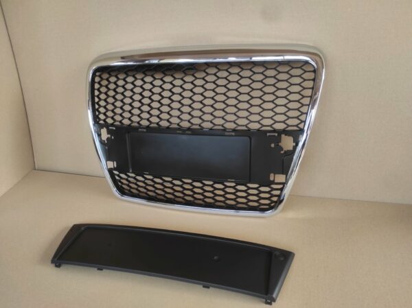 Тунинг решетка (маска) ХРОМ НИКЕЛ тип RS6 за Audi A6 C6 4F 2004- 2008 - Image 3