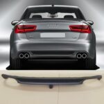 дифузьор ( тунинг спойлер) задна броня Audi A6 C7 / Ауди А6 Ц7 тип S line 2010-2015 Подходящ за два двойни накрайника.