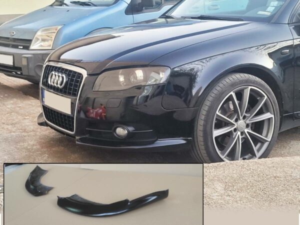 Сплитери (тунинг добавки) за предна броня Audi A4 B7 S line / S4 - Image 3